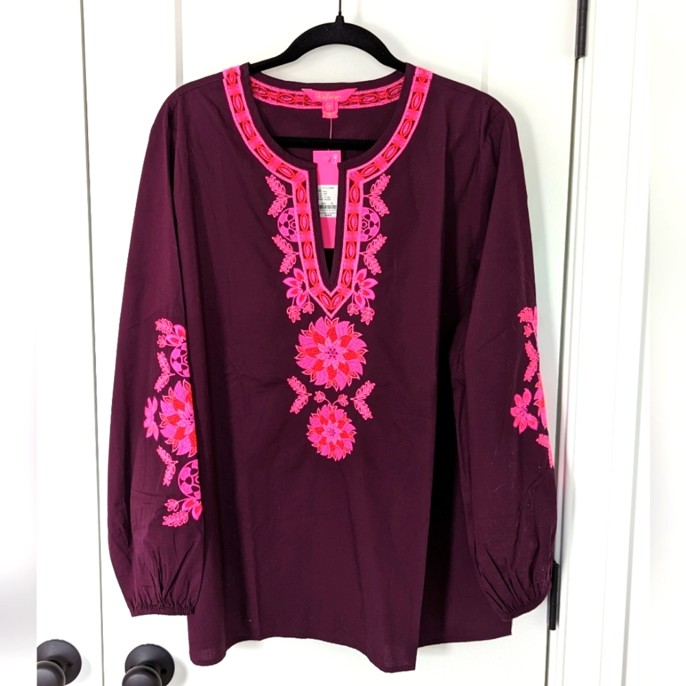 NWT Lilly Pulitzer embroidered tunic